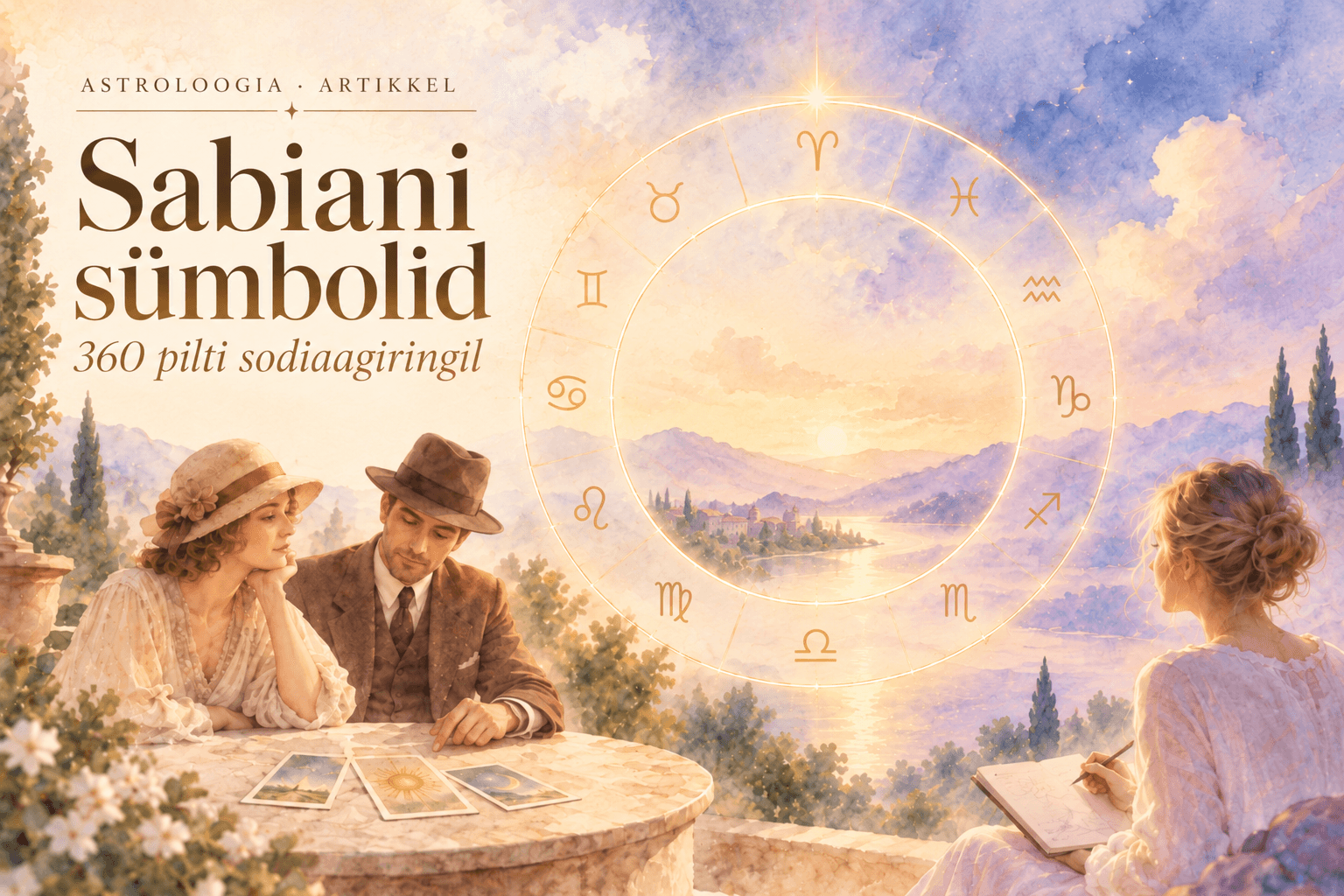 Sabiani sümbolid: 360 pilti sodiaagiringil