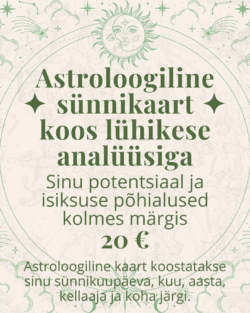 Astroloogiline sünnikaart koos lühikese analüüsiga